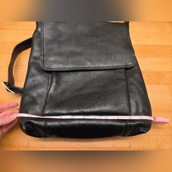 Latico Leathers Black Genuine Leather Backpack Vintage - Picture 11 of 16